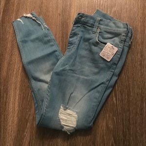 Free People Shark Bite Skinny Jeans